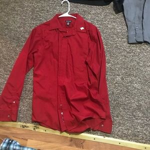 Red dress shirt